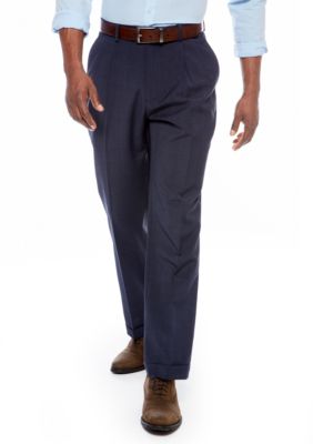 Nautica Pleated Travelwear Plaid Dress Pants