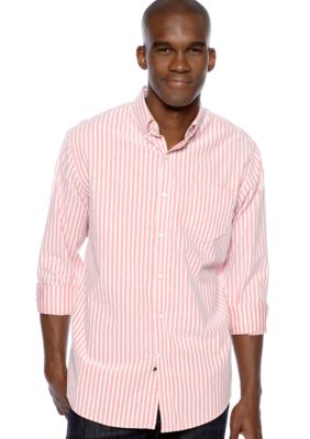 Black Brown 1826 Vertical Stripe Oxford Shirt
