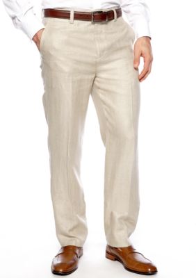 Black Brown 1826 Herringbone Linen Pants