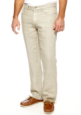 Black Brown 1826 Five-Pocket Linen Pants