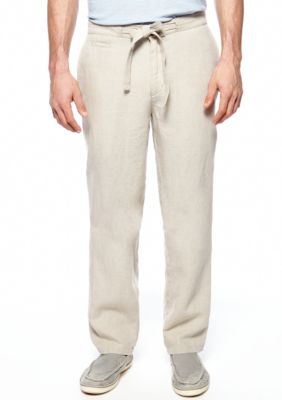 Black Brown 1826 Drawstring Linen Pant