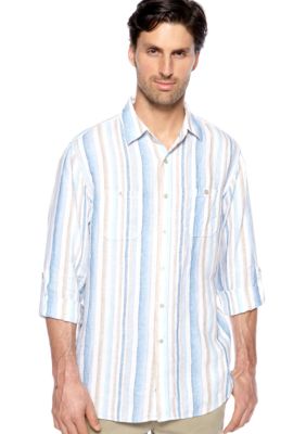 Black Brown 1826 Walker Stripe Linen Shirt