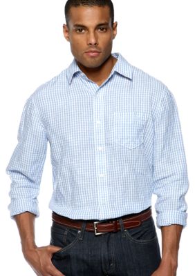 Black Brown 1826 Gingham Linen Shirt