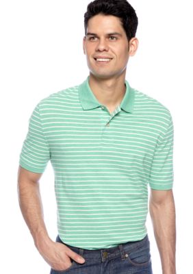 Black Brown 1826 Micro Stripe Pique Polo Knit