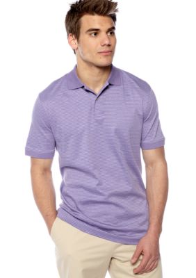 Black Brown 1826 Liquid Cotton Stripe Polo Knit