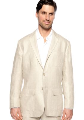 Black Brown 1826 Herringbone Linen Blazer