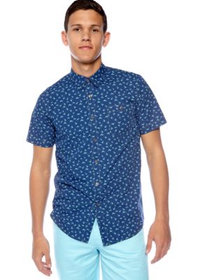 Request Knox Bird Print Woven Shirt