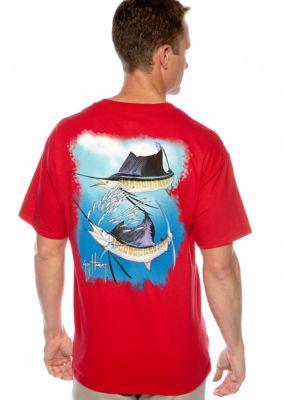 Guy Harvey Sailfish Spiral Graphic Tee