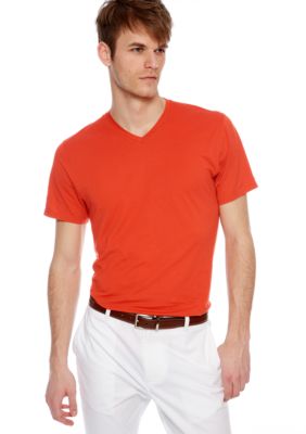 MADE Cam Newton Big & Tall Salix Coral V-Neck Tee