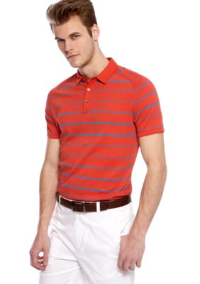 MADE Cam Newton Big & Tall Salix Coral Stripe Polo