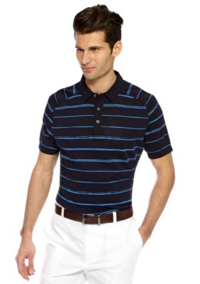 MADE Cam Newton Navy Stripe Polo