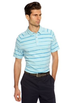 MADE Cam Newton Blue Topaz Stripe Polo