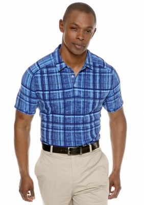 MADE Cam Newton Preppy Navy Updated Windowpane Polo