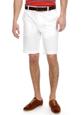 MADE Cam Newton White Flat Front Shorts