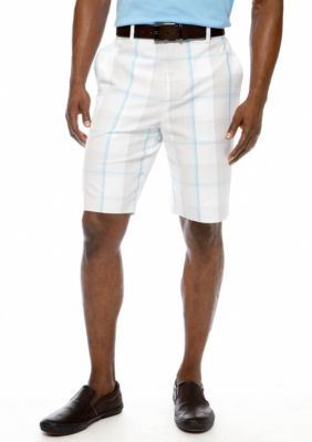 MADE Cam Newton Plaid Flat Front Shorts