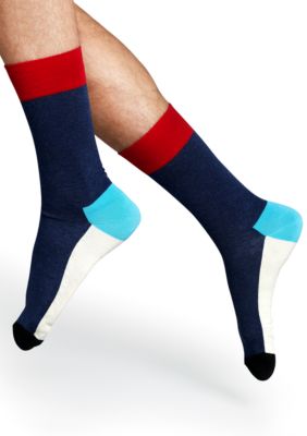 Happy Socks Color Block Crew Socks - Single Pair