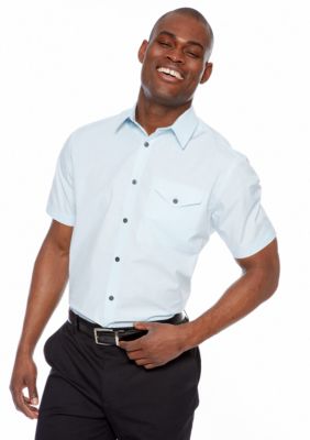 MADE Cam Newton Scout Light Blue Short Sleeve Woven Shirt