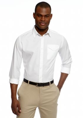 MADE Cam Newton White Solid Roll Tab Shirt