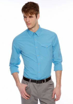 MADE Cam Newton Artist Aqua Woven Shirt