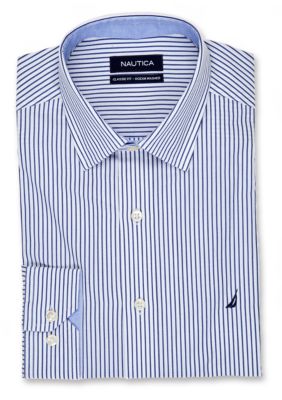 Nautica Classic Fit Striped Ocean Washed Dress Shirt