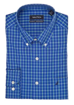 Nautica Classic Fit Check Ocean Washed Dress Shirt