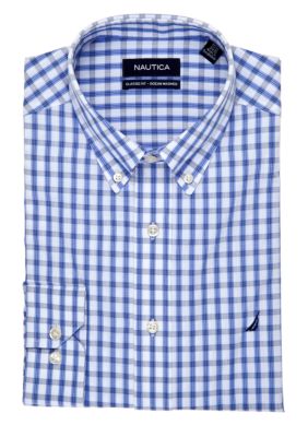 Nautica Classic Fit Check Ocean Washed Dress Shirt