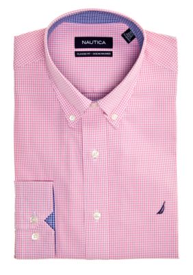 Nautica Classic Fit Gingham Ocean Washed Dress Shirt