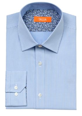 Tallia Orange Slim Fit Check Dress Shirt