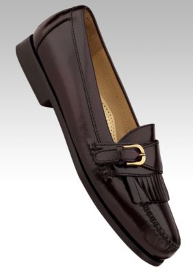 Cole Haan Pinch Buckle Burgandy Slip-on