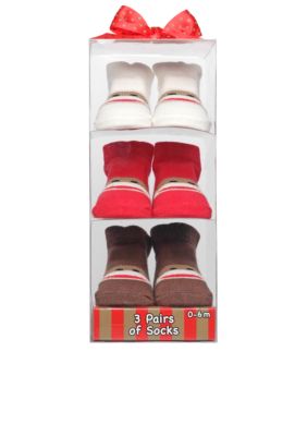 Rashti & Rashti Sock Monkey 3pk Sock Set