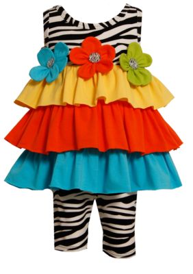 Bonnie Jean Zebra Tiered Set Toddler Girls