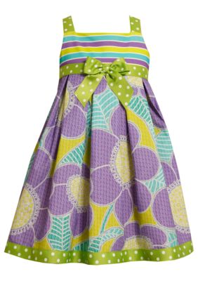 Bonnie Jean Tropical Flowers Dress Toddler Girls