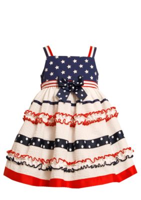 Bonnie Jean Americana Seersucker Dress Toddler Girls