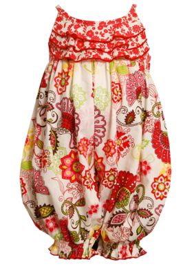 Bonnie Jean Floral Bubble Party Romper