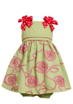 Bonnie Jean Gingham Bow Soutache Dress