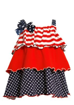 Bonnie Jean Tiered Americana Dress Set