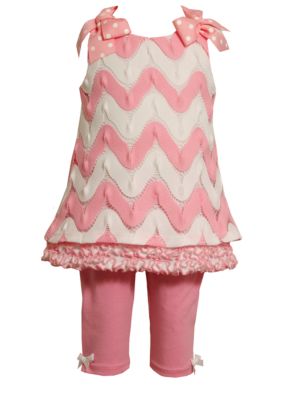 Bonnie Jean Bow Tunic And Legging Set