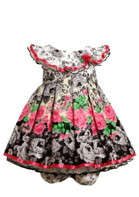 Bonnie Jean Pleated Poplin Dress