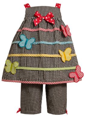 Bonnie Jean Butterfly Gingham Leggings Set Toddler Girls