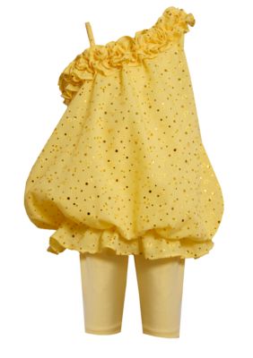 Bonnie Jean Yellow Legging Set
