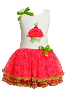 Bonnie Jean Neon Cupcake Tutu Dress Toddler Girls