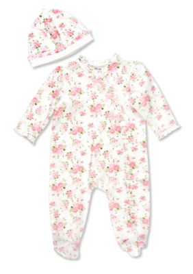 Little Me Newborn Cabbage Rose Footie