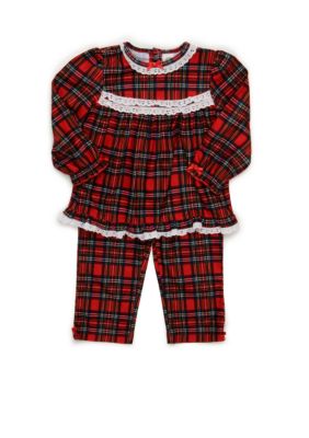 Little Me Plaid Pajama Set - Toddler Girl