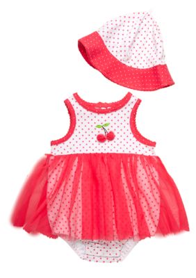 Little Me Cherry Tutu With Hat