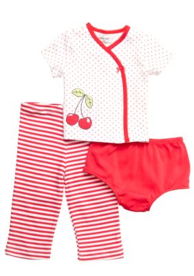 Little Me 3-Piece Cherry Pant Set
