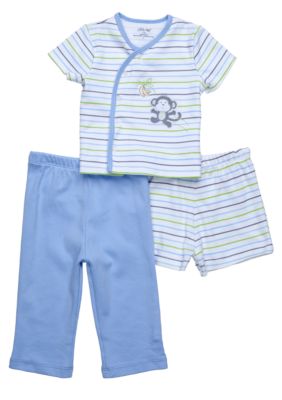 Little Me 3-Piece Monkey Diaper Pant Set