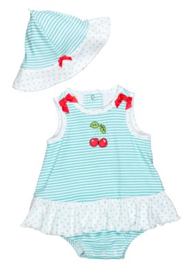 Little Me Cherry Popover Hat Set