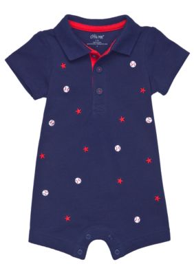 Little Me Baseball Romper