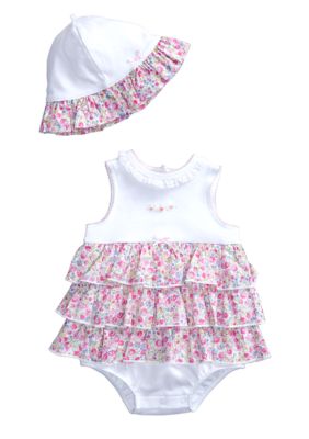 Little Me Dainty Blossom Popover with Hat