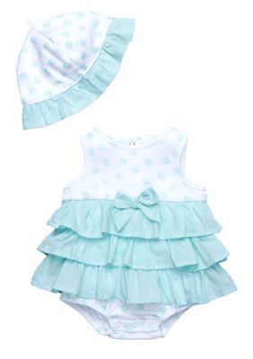 Little Me Dancing Butterflies Popover & Hat Set
